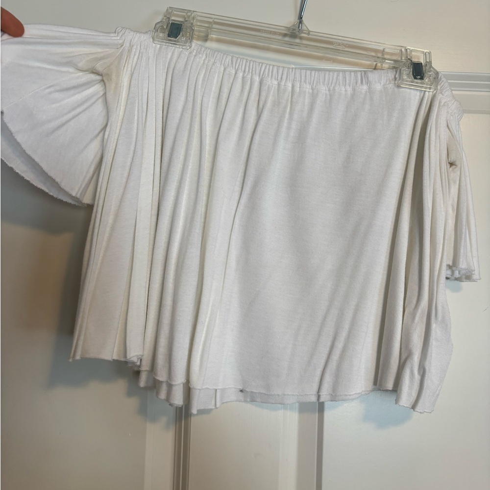 Urban Outfitters White Off-Shoulder Top